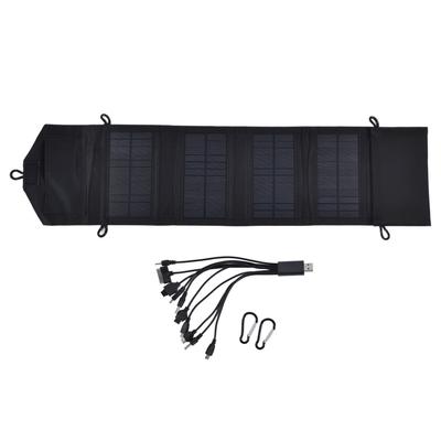 15W 5V Portable Solar Folding Panel Power Station Outdoor USB Solar Panel Power Bank for Camping