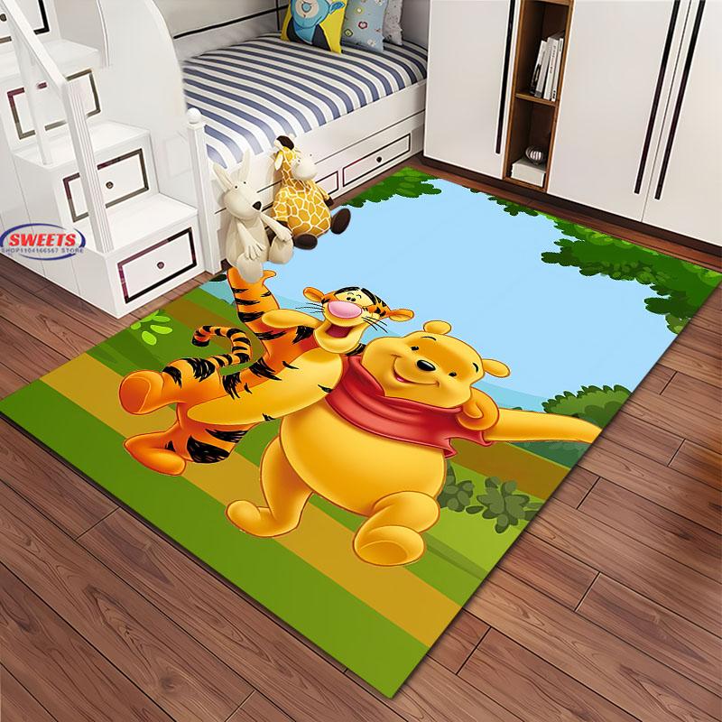 1 Pezzo Tappeto Area Winnie the Pooh Tigger, Tappeti Soggiorno e Camera da Letto, Tappetino Divano Camera Bambini, Tappeto Antiscivolo Pavimento Zerbino, Regalo per Bambini