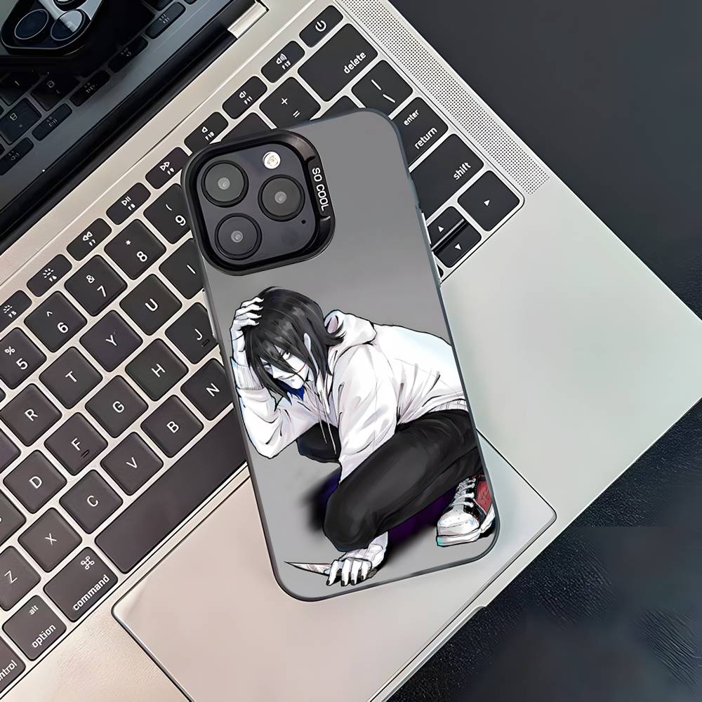 

Creepy Urban Killer Jeff For iPhone 17,16,15,14,13,12,11,Pro,MAX,Plus Black Shockproof Candy Matte Cover iPhone13