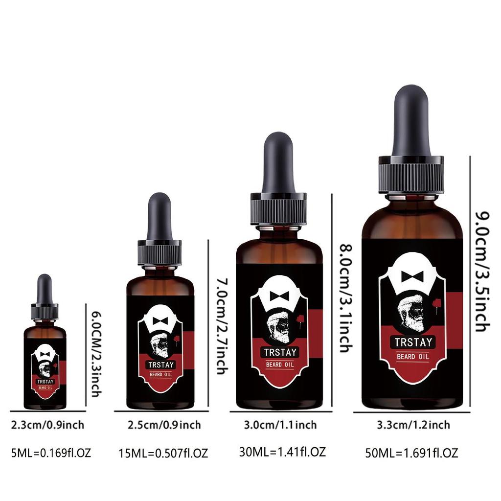 Men's Beard Growth Oil Fluid Nourishing Beard Chest Hair Growth Essential Oil Professional Brazilian Keratin Rosemary