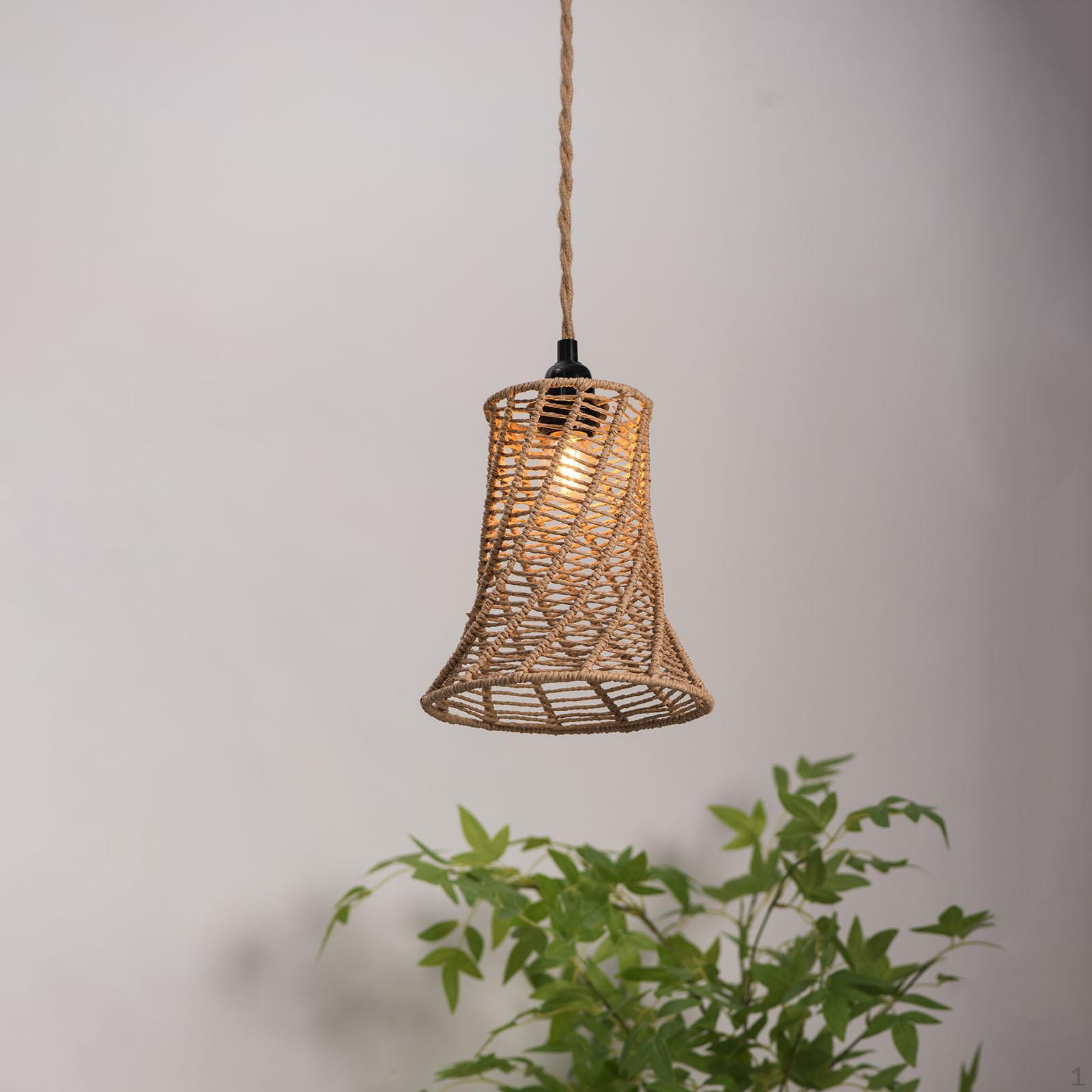 

Абажур из бумажной веревки в стиле бохо, плетеный вручную, для подвесного светильника в гостиную L