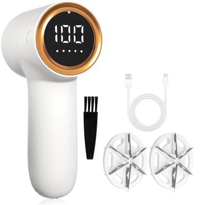 Máquina de barbear de tecido, removedor de fiapos para roupas com visor LED, debobbler recarregável por USB, desfibrador de fiapos e barbeador