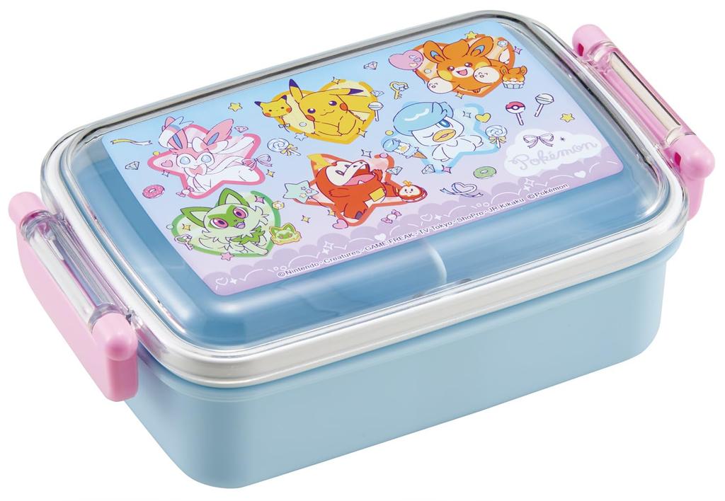 Skater Lunch Box for with a lid for easy Made in Pokemon Children, 450ml, dome-shaped packing, 1-tier, Japan, design, Fancy, Girls' RBF3AN-A