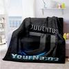 Juventus Personalized Text Blanket Cozy Personalized Blanket Soft & Cozy Versatile for Livingroom Picnics Office Living Room for All Occasions