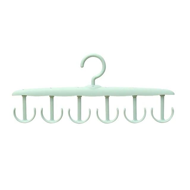 Многофункциональная вешалка для одежды вешалка для сушки кругов пластиковая вешалка для шарфов носков шкаф для хранения для галстука ремня бюстгальтера зелёный 616₽