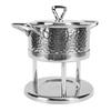 Single Fire Stove 304 Stainless Steel Individual Food Warmer Stove Pan Camping Hot Pot with Lid for