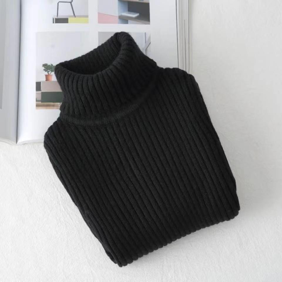 Fashion Baby Girls Winter Turtleneck Knitted Sweaters Clothes Autumn Children Boys Pullover Kids Knitwear Versatile