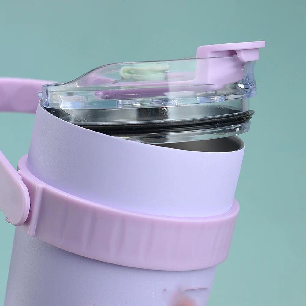 Large Capacity Portable Insulation Cup With Straw Office Double Drink Cup  Outdoor Activities