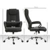Office Chair Ergonomic Desk Chair with Armrest, Height-Adjustable Swivel Chair with Linen Look, Padded Computer Chair, Black