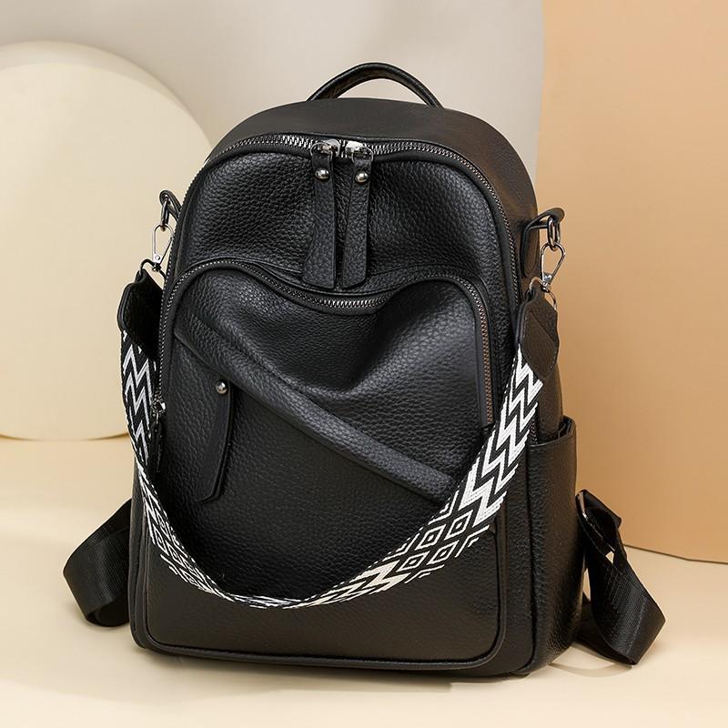 Backpack New Women's Retro Simple Shoulder Bag Multi-layer Versatile Travel Backpack Student School Bag