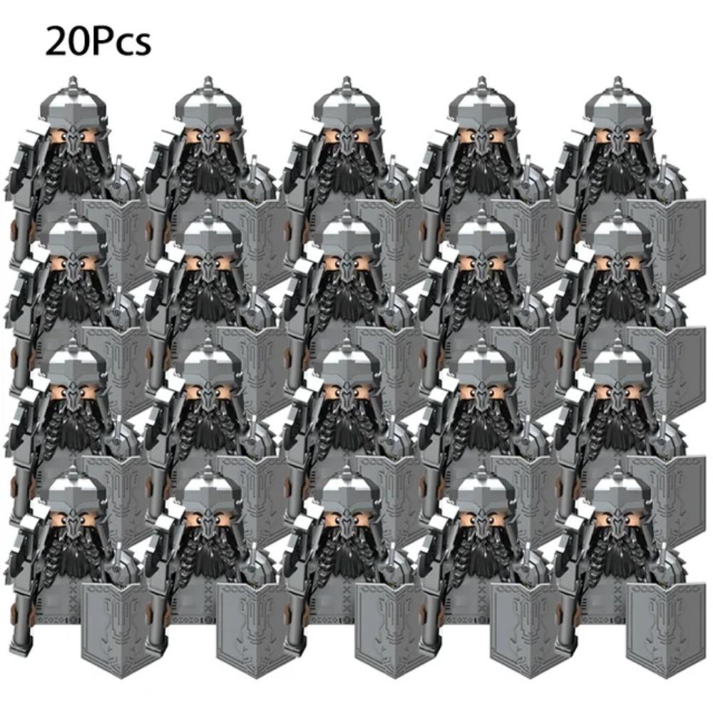 

12СМ 20шт Средневековый Военный Лорд Эльфийской Гвардии Армия Орки Гномы Воины Властелин Колец Дети Мини Сборные Фигурки из Строительных Блоков