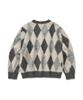 Maglia Argyle a V CUZNELLO Blend_Carbone