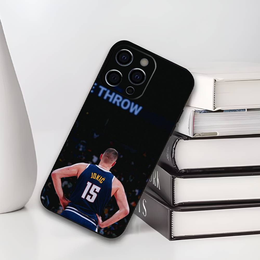 

Basketball N-Nikola J-Jokic Phone Case For iPhone 17,16,15,14,13,12,11 Plus,Pro Max,XS,Soft Silicone Black Cover iPhone11PROMAX