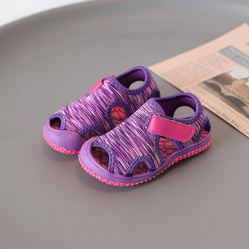 Summer Sandals for Kids 2026 New Breathable Mesh Closed-toe Soft-soled Beach Sandals Boys Barefoot Sneakers