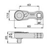 TONE Stubby Ratchet Handle Drive (Hold Type) RH2HSS2, 6.35mm (1/4")
