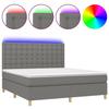 VidaXL Sommier à Lattes de Lit avec Matelas et LED, Lit Rembourré, Lit Double, Lit Adulte de Chambre à Coucher Intérieur, 3135766