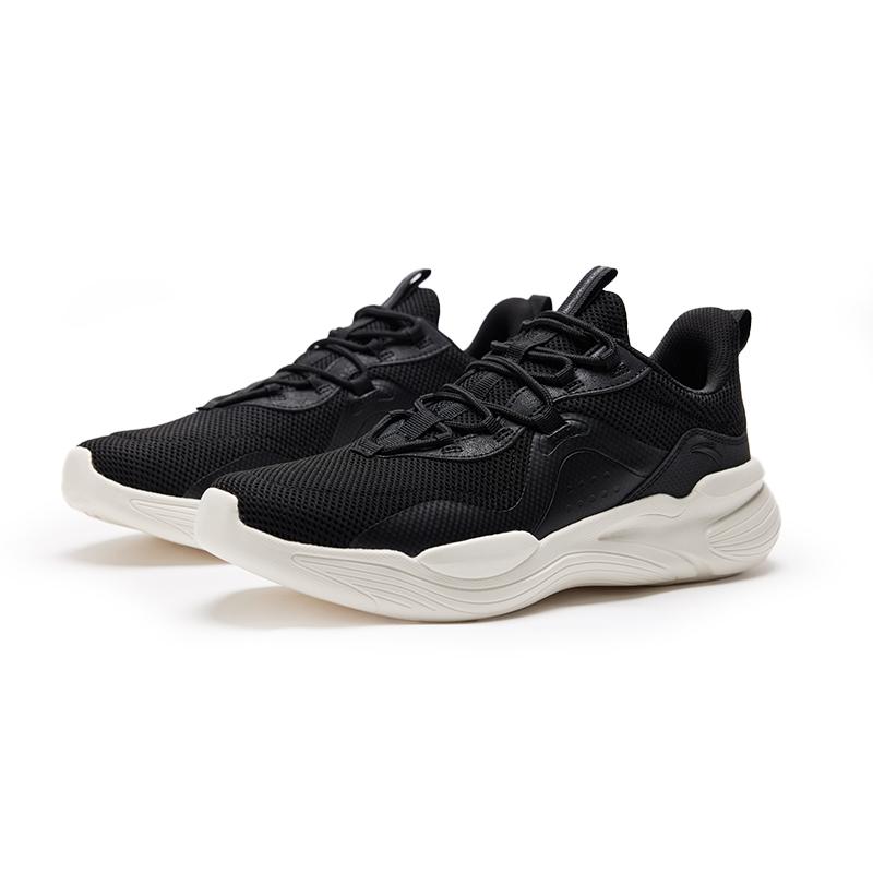 Anta Five Peaks Moon Sneaker Comfortable Durable Fabric Low Top Running Shoes Men Sneaker Black 112447703R-1