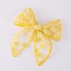 1 Piece Solid Color Elegant Ponytail Decoration Kids Flower Embroidery Lace Bow Hair Clips Hair Accessoreis For Girls