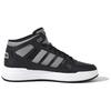 Adidas Lite Baller Mid Fashion Trend Slip Resistant Durable Breathable High Top Skate Shoes Men Sneakers Black Gray JS3445