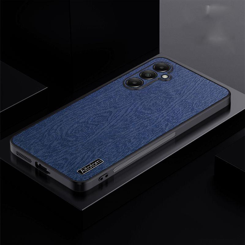 Étui en cuir de luxe pour Galaxy A25, étui Samsung A25 5G, coque arrière antichoc à texture d'écorce pour Samsung Galaxy A25 5G
