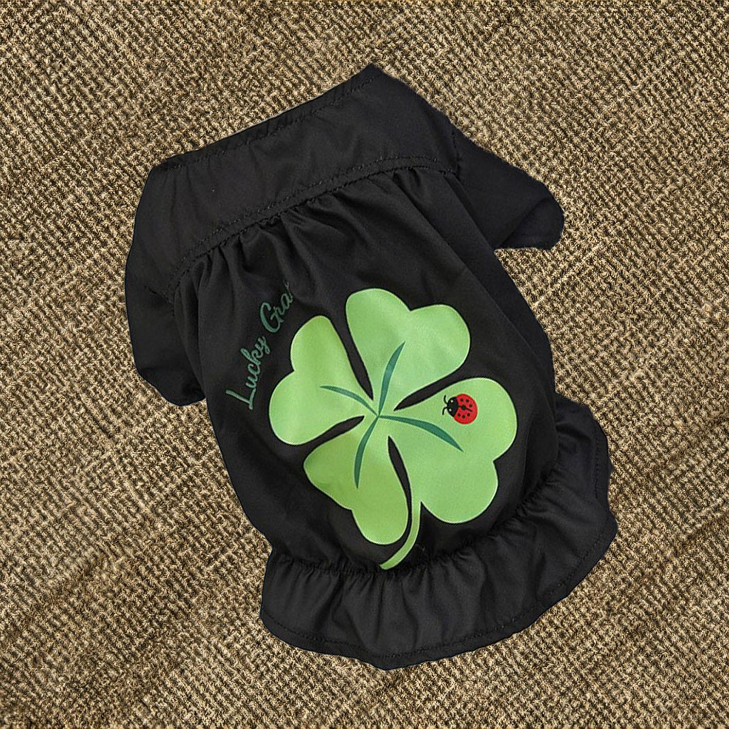 

Одежда для питомцев Пальто Ст. День святого Патрика Собака Кошка Ирландская Весна Лето Клевер Зеленый Фестиваль XL чёрный