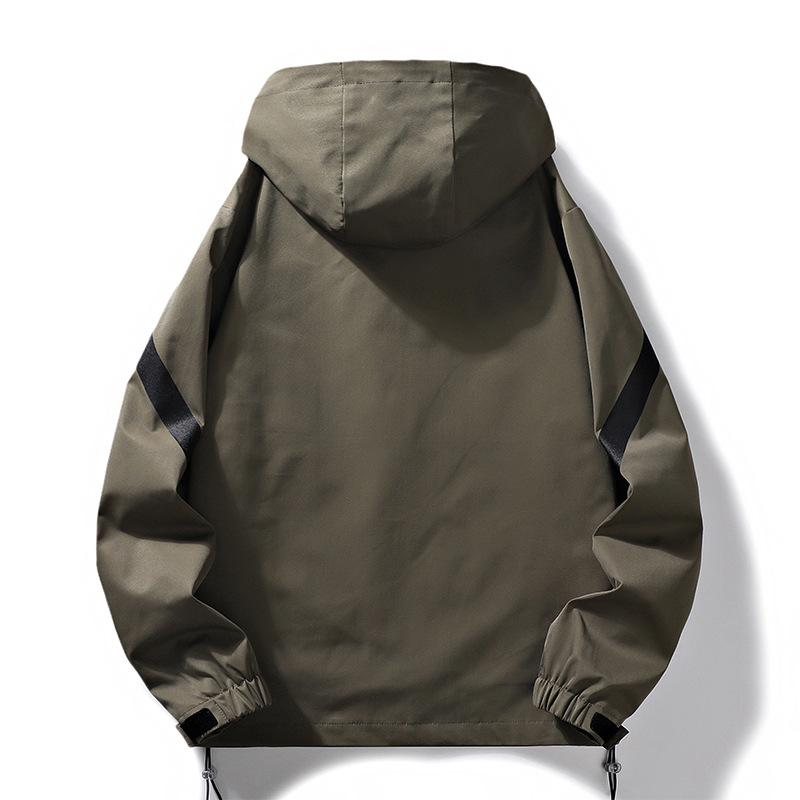 Jacke Herren Frühling und Herbst Trend Locker Werkzeug Outdoor Oberteil Jugendmode Vielseitige Freizeitjacke