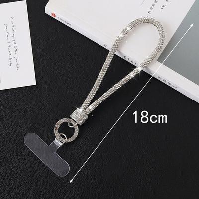 Long And Short Style  Mobile Phone Lanyard 60Cm Crossbody Rope Full Diamond Pendant Long Neck Phone Strap Anti Loss