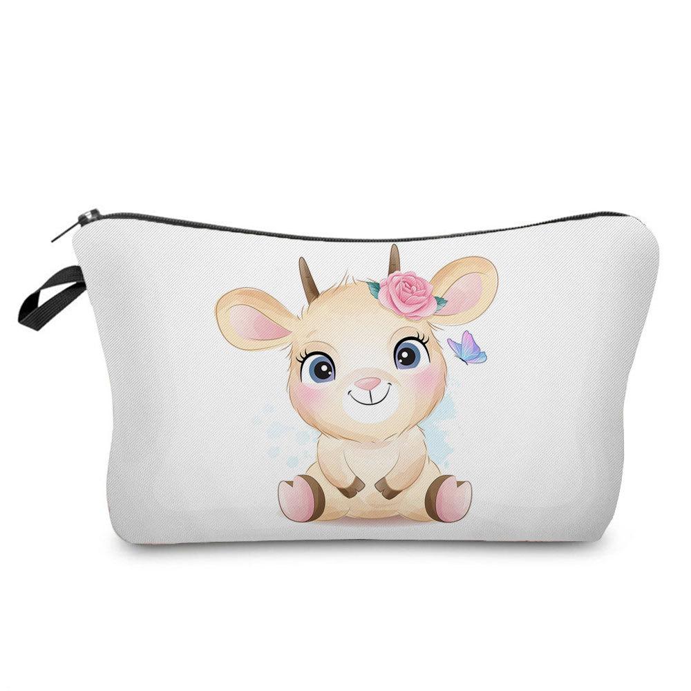 Women Animal Print Cosmetic Bag Toiletries Organize Travel Storage Case 6763