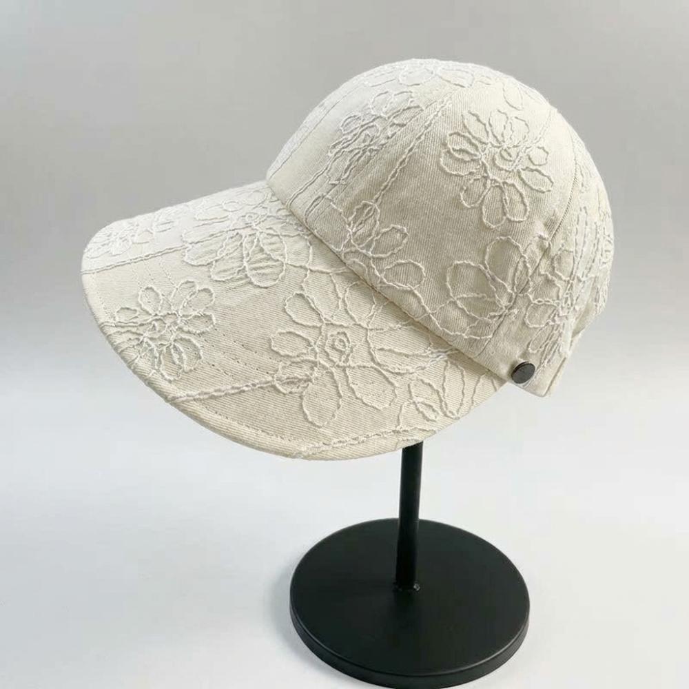 

Fashion Retro Women s Bucket Hat Casual Versatile Flower Embroidery Sun Hat Sweet Spicy Korean Style British Hat For Lady Girl бежевый