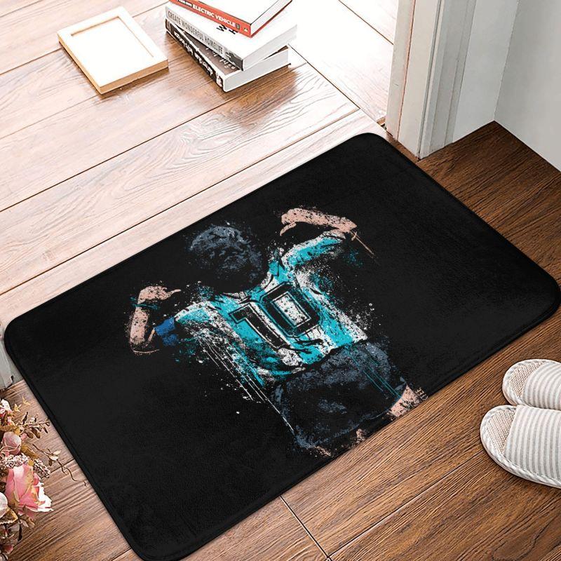 Custom Maradona Doormat Mat Anti-Slip Argentina Soccer Legend 10 Kitchen Bath Garden Rug Carpet 40*60cm