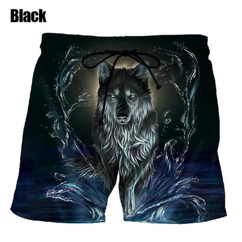 New Wolf 3D Digital Print Man Swim Shorts Casual Loose Men's Shorts Customized Design Comfortable Breathable Summer Wear Clothes