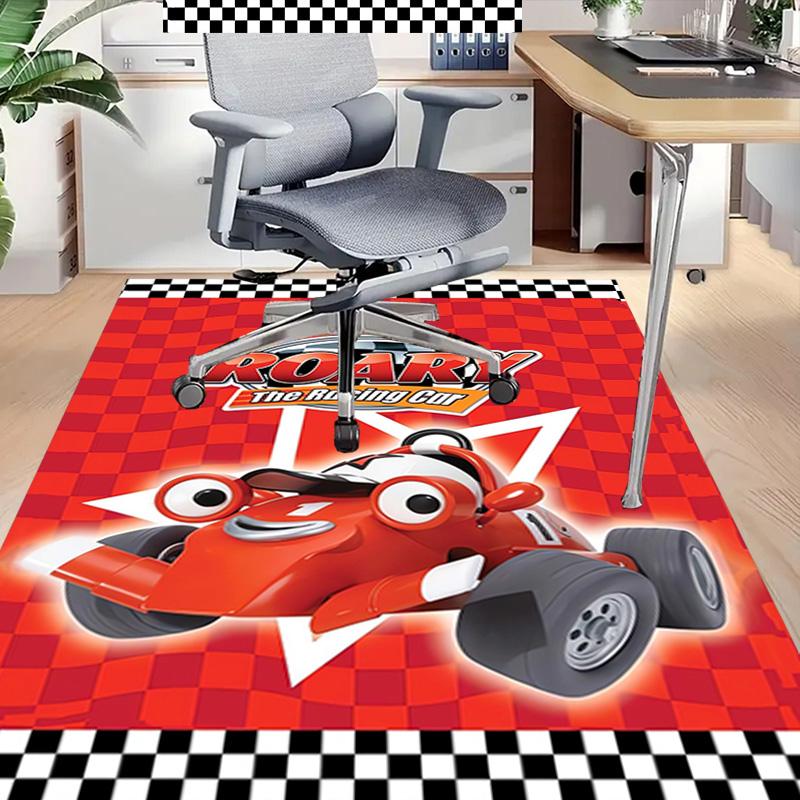 Roary Car Adventure Carpet For Playroom Bedroom Living Room Sofa Home Decorkids Game Area Rug Nonslip Floor Mat