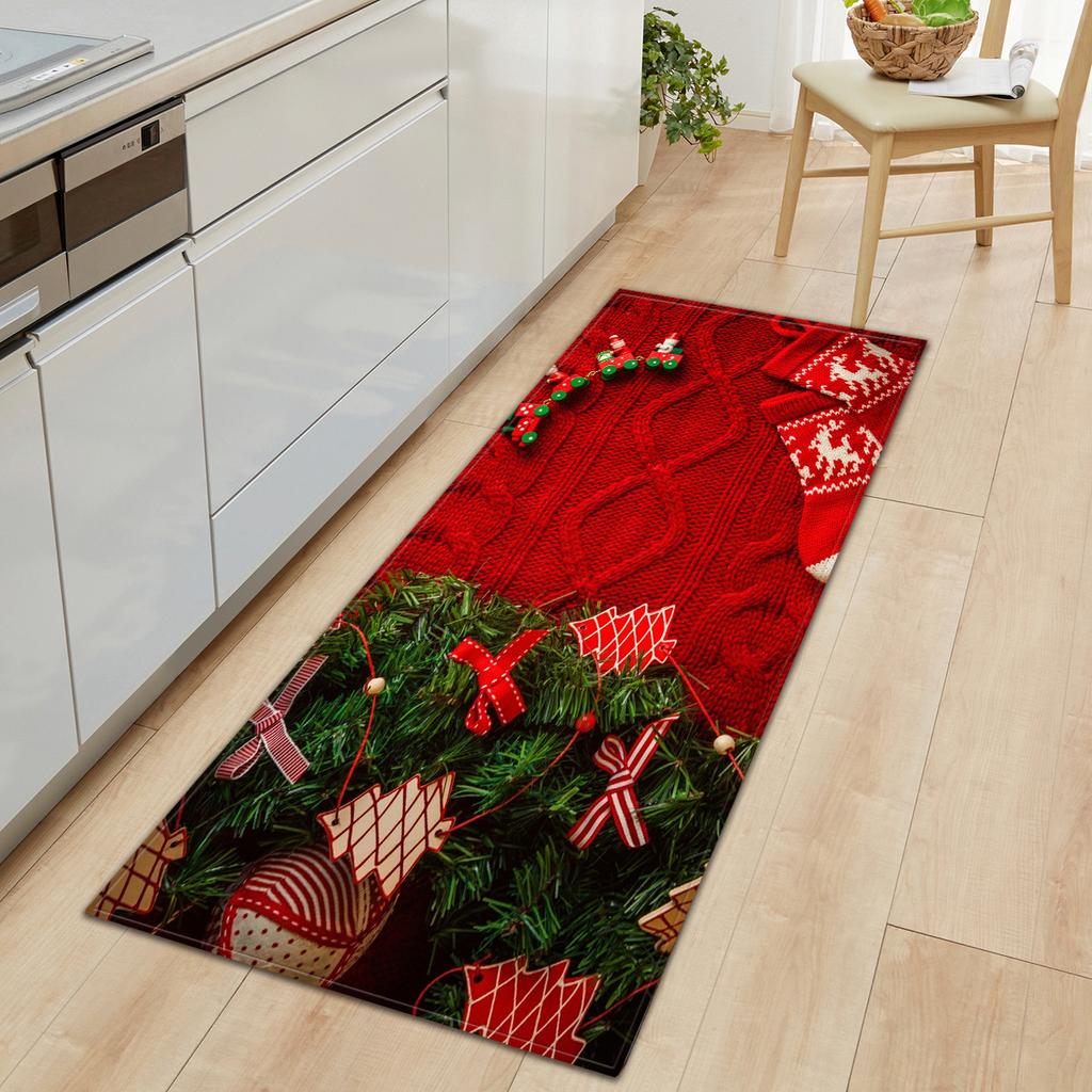 Christmas Kitchen Sand Carpet Doormat Long Floor Mat
