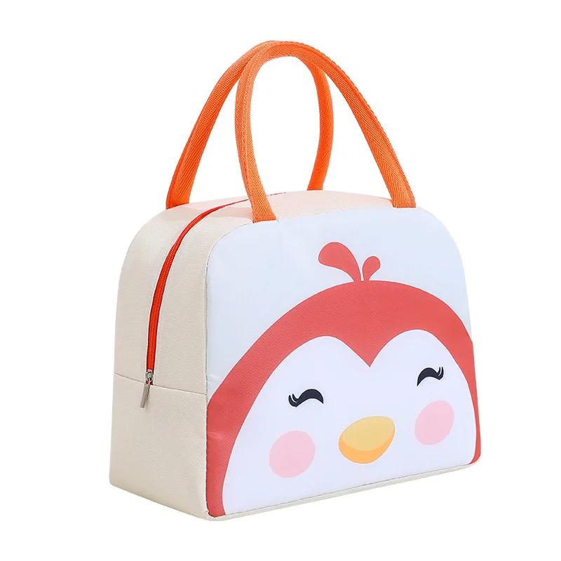 Cartoon Portable Thermal Lunch Box Bags for Women Kids Food Storage Handbags Travel Picnic Pouch Insulated Cooler Lunch Bag
