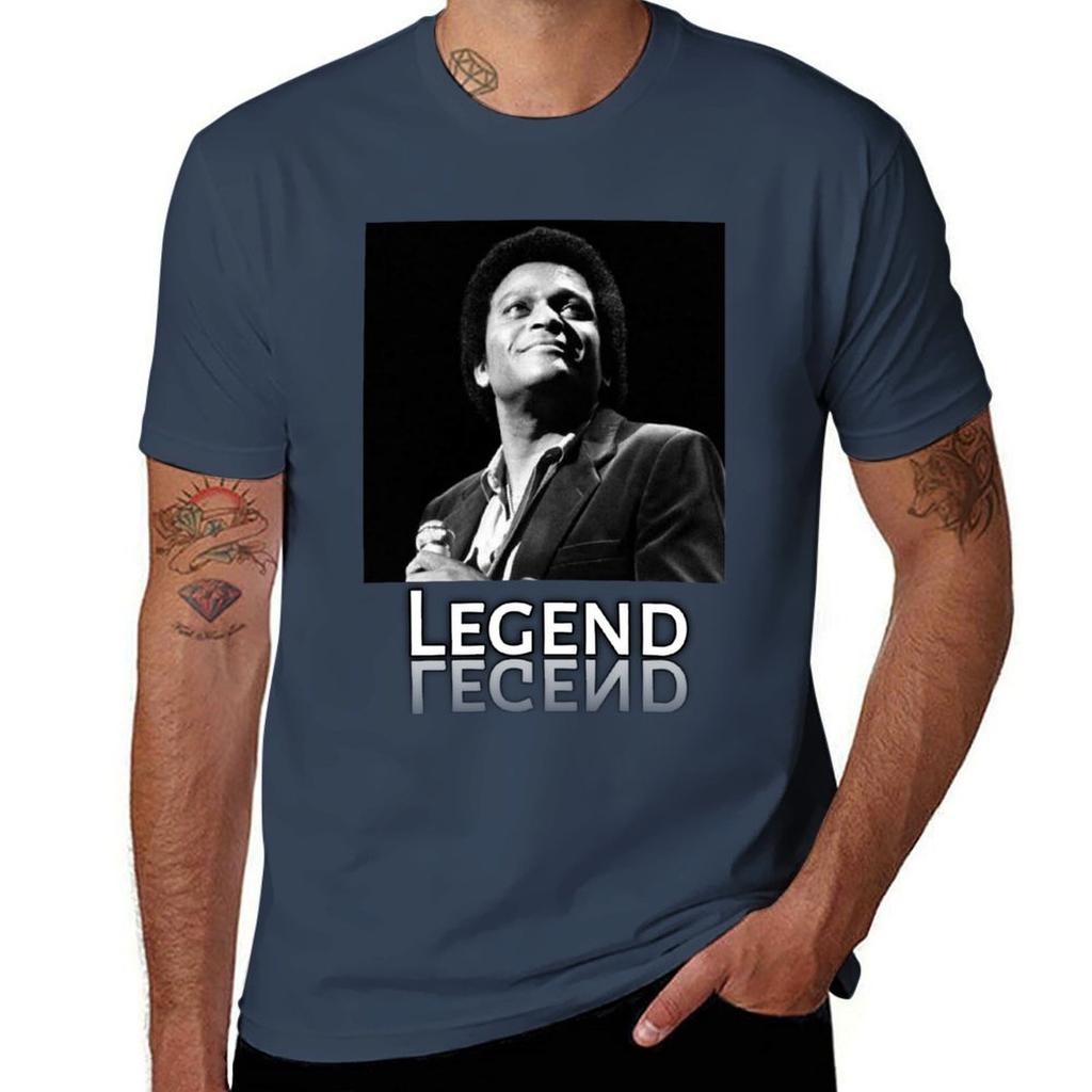 Charley Pride The Legend Tshirt Work Basic Short Sleeve Top