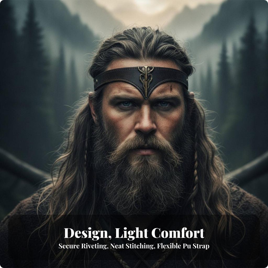 Warrior Headband Detailed Headwear Decorative for Halloween, Cosplayers