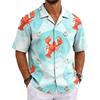 Men's Cuban Collar Shirt Hawaiian Summer Casual