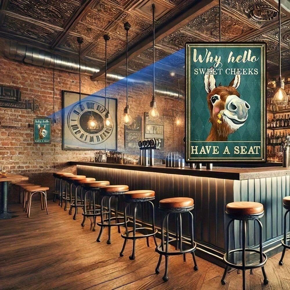 Vintage Hello Sweetheart Metal Poster Wall Decor for Home Bar Cafe