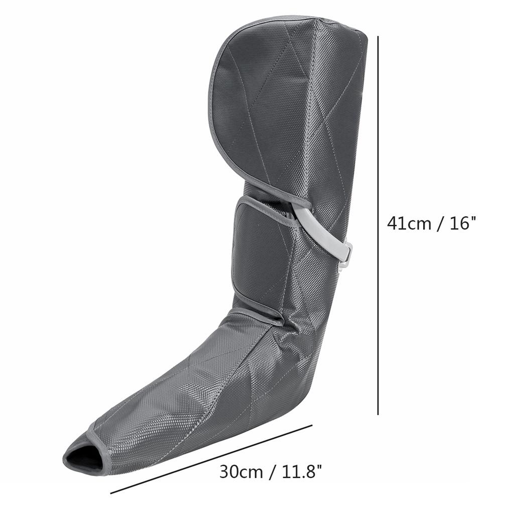 24W Electric Leg Air Compression Massager Heated for Foot & Calf Thigh Blood Circulation with Handheld Controller 360° Wrap Massager Boots