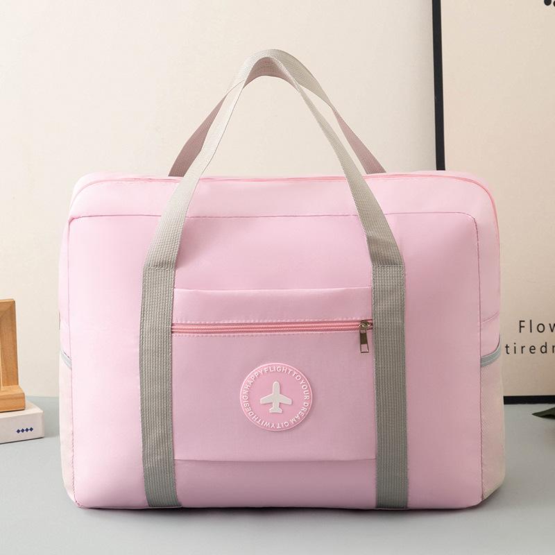 

Large Capacity Foldable Travel Bag, Waterproof Portable Handheld Luggage Bag, Storage Bag 1pcs розовый