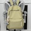 Schoolbag New Japanese Simple College Student Versatile School Bag Junior High School Student Large Capacity Solid Color Leisure Travel Backpack
