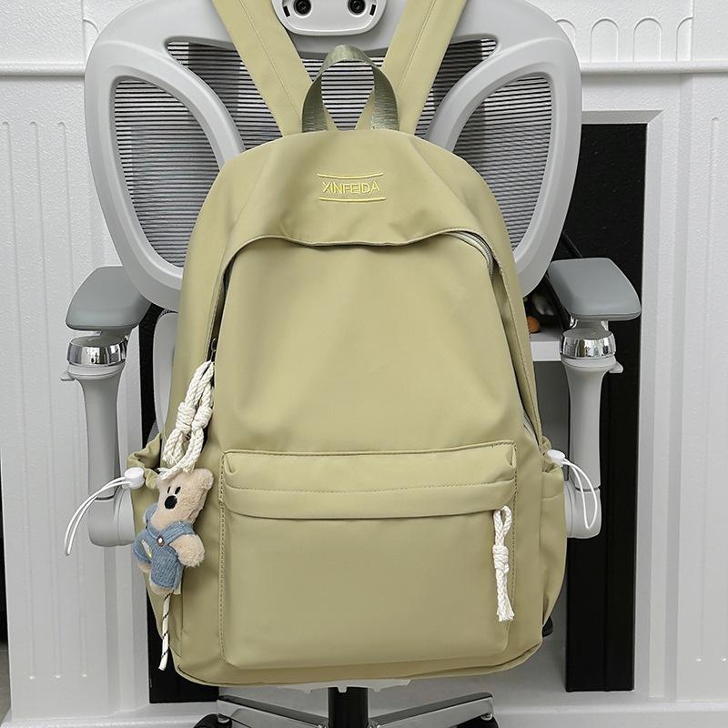 Schoolbag New Japanese Simple College Student Versatile School Bag Junior High School Student Large Capacity Solid Color Leisure Travel Backpack