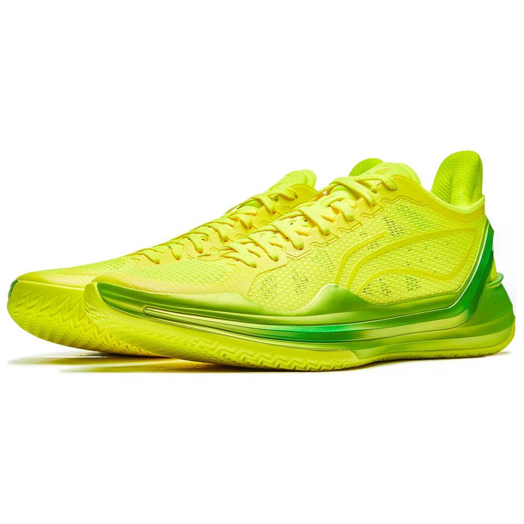 New LiNing Blade 4V2 Cushioning Slip Resistant Support Lightweight Rebound Low Top Basketball Shoes Men's Yellow ABAU037-12