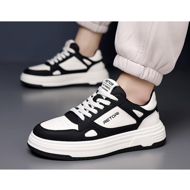 Fashion Cow Leather Men's Board Shoes New Designer Soft Sole Casual Spring Autumn Platform Sneakers for Men Fashion Sports Shoes Male