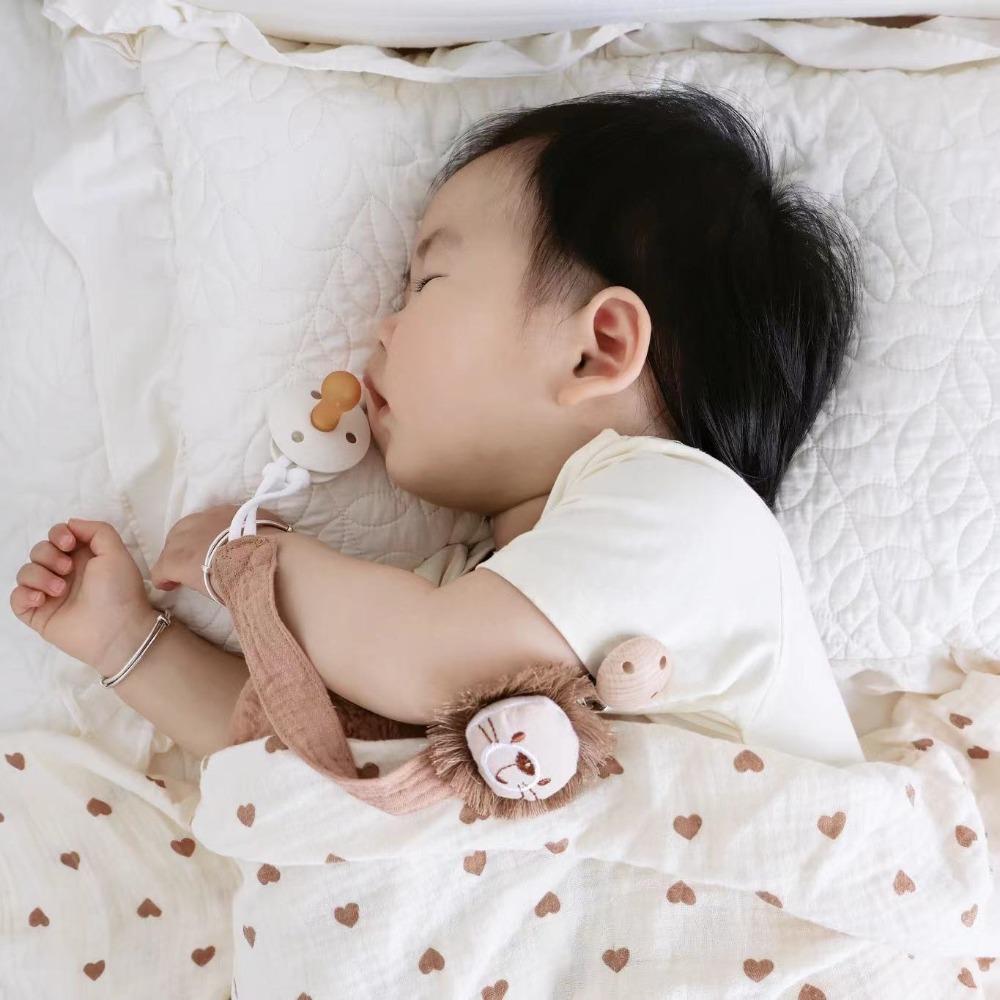 Anti-lost Soother Holder Animals Doll Nipple Holder Clips Kawaii Baby Cloth Pacifier Chain  Baby
