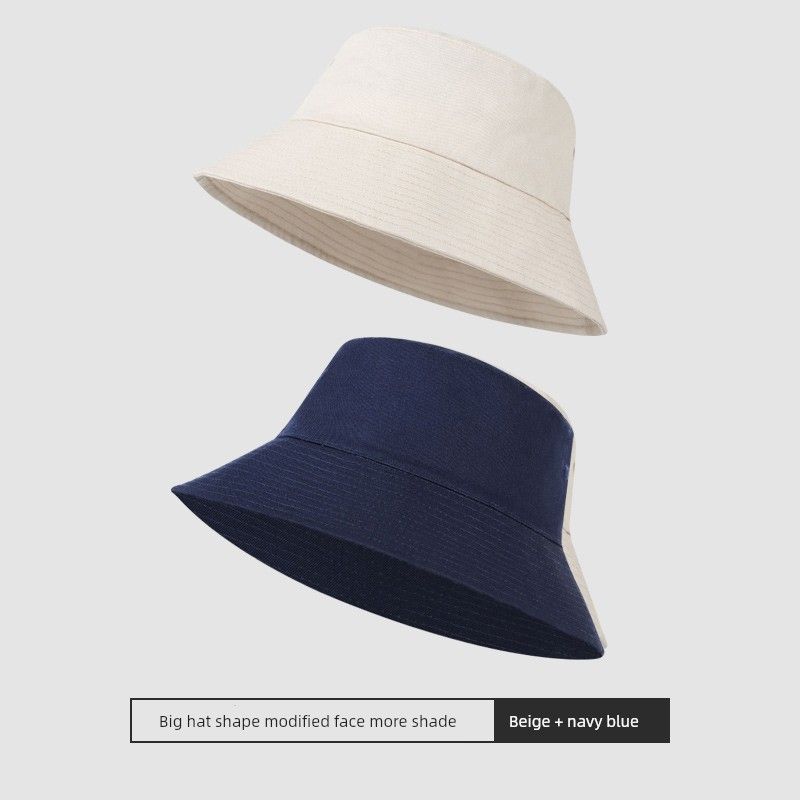 

Черная панама детская весенне-летняя с закрытием лица, маленькая, солнцезащитная, панама-ведро с глубоким верхом, для большого обхвата головы, для путешествий Юфу Navy blue + creamy-white (two top) Default Size