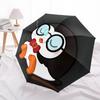 1pc Penguin Sleep Automatic Open/close, Heavy-Duty Iron Frame & 8-Rib structure, Compact Folding Umbrella for Women/Men, All-Season Travel, Halloween