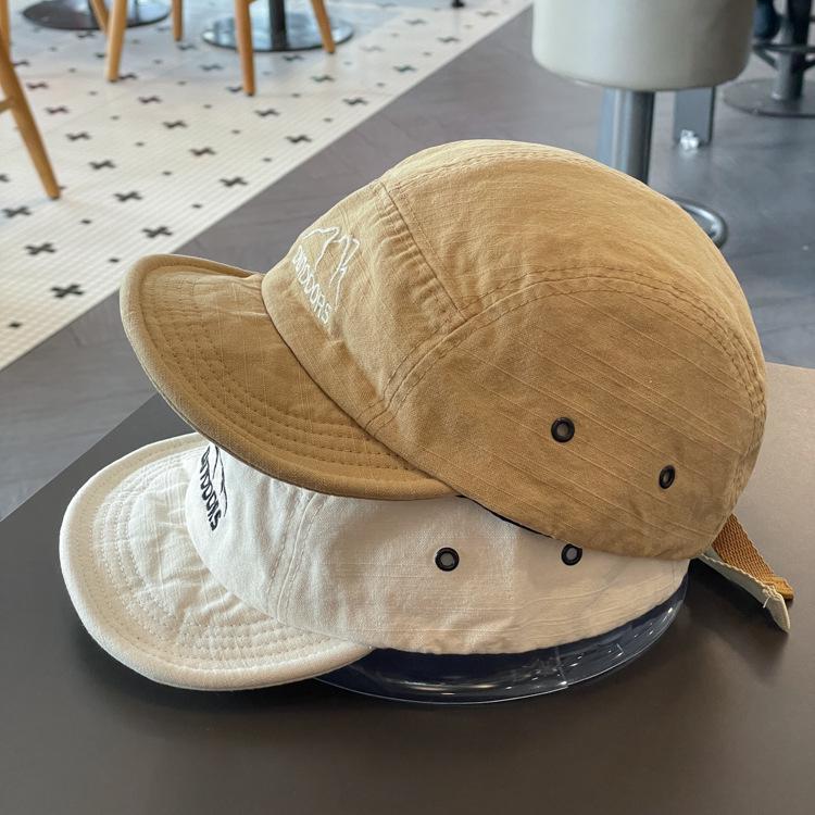 High-Quality Unisex Five-Panel Short-Brim Baseball Cap - Japanese Style, Street Sun Hat