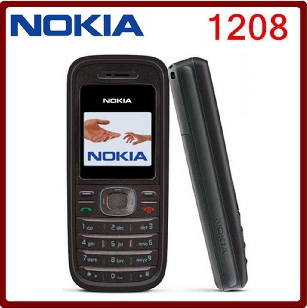 Refurbished Nokia 1208 Unlocked Original 2G GSM 900/1800 Flashlight Keyboard Mobile Phone