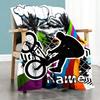 Customize Your Name Home Blankets Bmx Bike Adventure Comfortable Soft Lightweight Allseason Multipurpose Blanket For Picnics Sofas Offices Beds Living